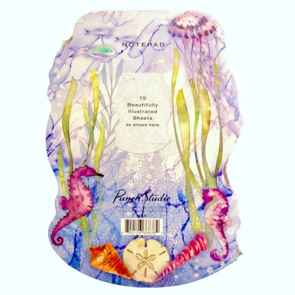 Punch Studio Die Cut Gold Foil Embellished Notepad ~ Mermaid (66838)